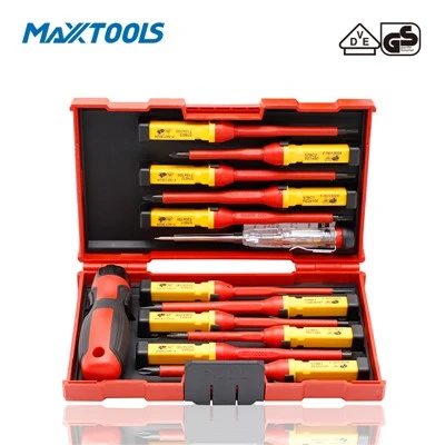 13pc VDE Interchangeable Screwdriver Set in Plastic Box