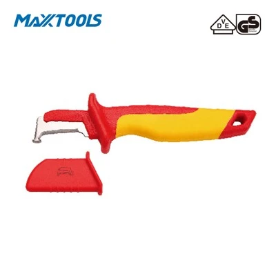Sickle Shaped VDE Insulated Cable Knife with Guide Shoe