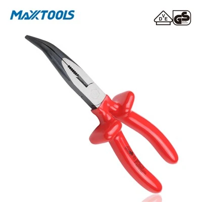 VDE Bent Nose Pliers with Dipping Handle