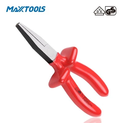 VDE Flat Nose Pliers with Dipping Handle
